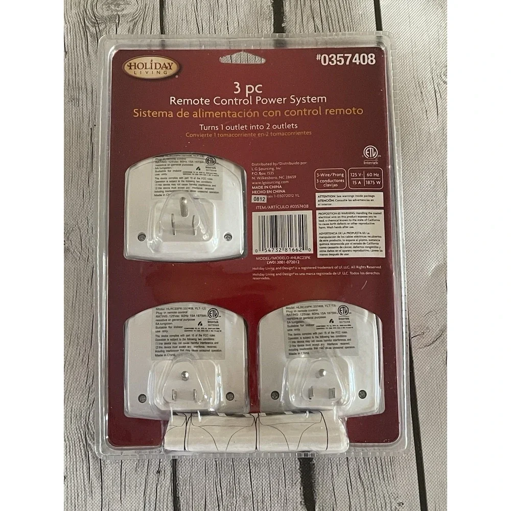 NEW PRIME 0357408 3 pk Indoor Wireless Outlets HLRC23PK 80 ft Range